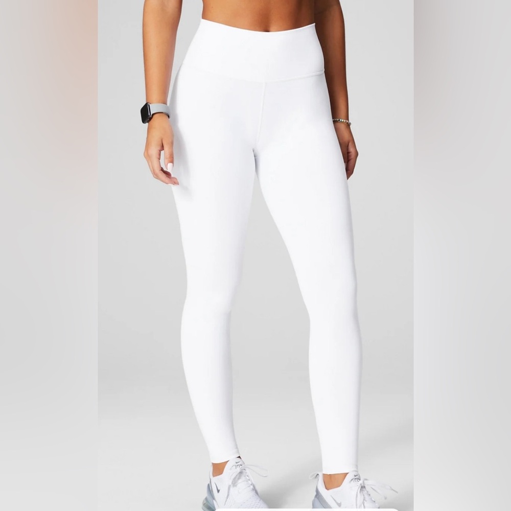 High-Waist White Women's Leggings